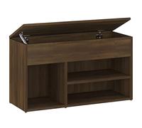 Scarpiera rovere marrone 80x30x45 cm in legno multistrato