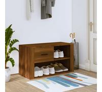 vidaXL Scarpiera Rovere Marrone 80x35x45 cm in Legno Multistrato
