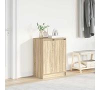 vidaXL Scarpiera Rovere Sonoma 57x34x76 cm in Legno Multistrato, armadietti per Scarpe, scaffale per Scarpe, scarpiera, Contenitore per Scarpe