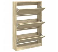 vidaXL Scarpiera Rovere Sonoma 80x21x125,5 cm in Legno Multistrato