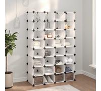 vidaXL Scarpiera Trasparente 93x36,5x140 cm in PP