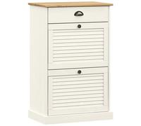 vidaXL Scarpiera Vigo 60x35x96 cm in Legno Massello di Pino Bianco