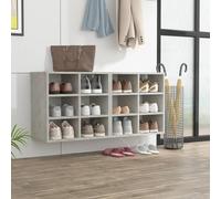 vidaXL Scarpiere 2 pz Grigie Cemento 52,5x30x50 cm
