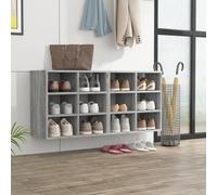 vidaXL Scarpiere 2 pz Grigie Sonoma 52,5x30x50 cm