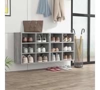 vidaXL Scarpiere 2 pz Grigie Sonoma 52,5x30x50 cm