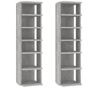 VIDAXL - Scarpiere 2 pz Grigio Cemento 27,5x27x102 cm