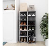 VIDAXL - Scarpiere 2 pz Grigio Cemento 27,5x27x102 cm