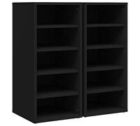 vidaXL Scarpiere 2 pz Nere 31,5x35x70 cm in Truciolato