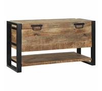 vidaXL Scatola di immagazzinaggio 80x35x45 cm in legno massello di mango grezzo