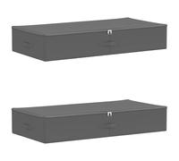 vidaXL Scatola di Stoccaggio 2 pz Tessuto non tessuto 100 x 50 x 18 cm