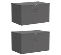 vidaXL Scatola di Stoccaggio 2 pz Tessuto non tessuto 60 x 43 x 35 cm