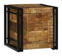 vidaXL Scatola di stoccaggio - 40 x 40 x 40 cm, legno massello di mango grezzo