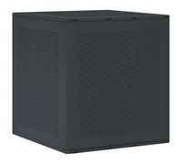 vidaXL Scatola di Stoccaggio Antracite 55 x 53 x 57 cm Polipropilene, Scatola da Giardino e Terrazza, Organizzatore Esterno Moderno, Resistente alle Intemperie, per Attrezzi e Mobili