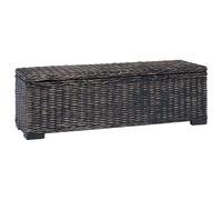 vidaXL Scatola di Stoccaggio con archiviazione Nero 110 x 35 x 45 cm