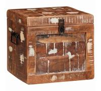 vidaXL Scatola di Stoccaggio con porta Marrone Legno di mango massello