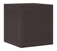 vidaXL Scatola di Stoccaggio Esterna Marrone 55x53x57 cm PP