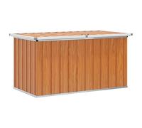 vidaXL Scatola di immagazzinaggio esterno in legno 129 x 67 x 65 cm, per garage, scatola esterna rettangolare, moderna resistente alle intemperie, grande spazio patio