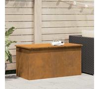 vidaXL Scatola di Stoccaggio Esterno Ruggine 100 x 50,5 x 50 cm