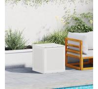 vidaXL Scatola portaoggetti da giardino, compatta, per esterni, bianca, 55 x 53 x 57 cm, in polipropilene, resistente alle intemperie, per patio, balcone o attrezzi da giardino e cuscini