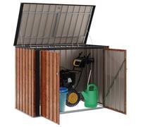 vidaXL Scatola di Stoccaggio per Giardino Marrone, Tavolo Moderno Rettangolare, Durevole e con Spazio di archiviazione. Perfetto per Piccoli spazi e per Esigenze di ristorazione e Lavoro, con Un Desi