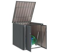 vidaXL Scatola di Stoccaggio per Giardino Nero 101,5 x 107 x 100 cm