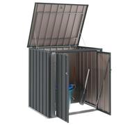 vidaXL Scatola di Stoccaggio per Giardino Nero 101,5 x 82 x 100 cm
