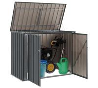 vidaXL Scatola di Stoccaggio per Giardino Nero 151,5 x 82 x 110,5 cm