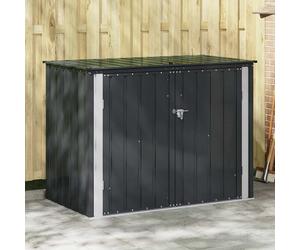 vidaXL Scatola di Stoccaggio per Giardino Nero 151,5 x 82 x 110,5 cm