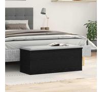 vidaXL Baule di Stoccaggio Moderno in Rovere Nero Rettangolare in Legno Ingegnerizzato per Interni Finitura Opaca Ideale per Camera da Letto o Soggiorno Facile da Assemblare Grande Scatola Decorativa