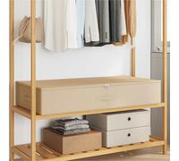 vidaXL Scatola di Stoccaggio Crema 100 x 50 x 18 cm, Scatola Pieghevole per Riporre, Organizer per Casa, Comoda Soluzione per Sottoletto, Due Scomparti, Antracite