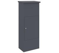 vidaXL Scatola in acciaio color antracite impermeabile con manico nero opaco Dimensioni: 44,5 x 29 x 110,5 cm Camera sicura con serratura per esterni Una porta con cerniera resistente alle intemperie