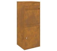 vidaXL Scatola in acciaio resistente alle intemperie, antiruggine, 41 x 38 x 103 cm, con porta a cerniera e chiusura a vite, resistente alle intemperie, ideale per il giardino o la terrazza. Peso