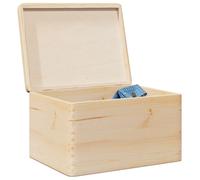 vidaXL Scatola in Legno con Coperchio 40x30x23 cm Legno Massello Pino