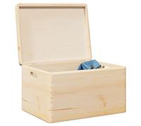 vidaXL Scatola in Legno con Coperchio&Manici 40x30x23 cm Legno di Pino
