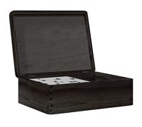 vidaXL Scatola in Legno con Coperchio Nero 40x30x13cm in Legno di Pino