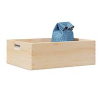 vidaXL Scatola in Legno con Manici 40x30x13 cm Legno Massello di Pino