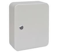 vidaXL Scatola per Chiavi con blocco Avorio 20 x 7,5 x 25 cm Acciaio
