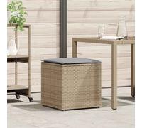 vidaXL Scatola portaoggetti esterna beige sintetico rattan medio scatola esterna