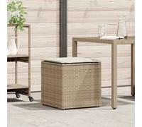 vidaXL Scatola per Cuscini Beige 50 x 50 x 50 cm polyrattan