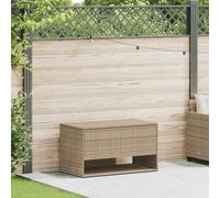 vidaXL Scatola per Cuscini da Esterno Beige 100x55x55,5 cm Polyrattan