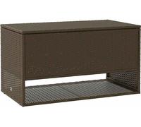 vidaXL Scatola per cuscini da esterno marrone 100x55x55,5 cm in polirattan