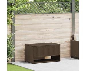 vidaXL Scatola per Cuscini da Esterno Marrone 100x55x55,5cm Polyrattan