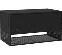 vidaXL Scatola per cuscini da esterno nera 100x55x55,5 cm in poly rattan
