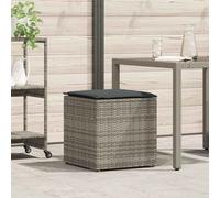 vidaXL Scatola per Cuscini Grigio 50 x 50 x 50 cm polyrattan