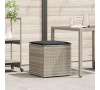 vidaXL Scatola per Cuscini Grigio chiaro 50 x 50 x 50 cm polyrattan