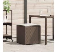 vidaXL Scatola per Cuscini Marrone 50 x 50 x 50 cm polyrattan