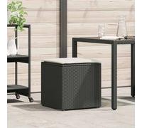vidaXL Scatola per Cuscini Nero 50 x 50 x 50 cm polyrattan