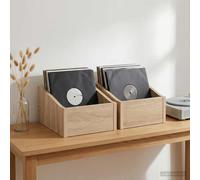 vidaXL Scatola per dischi LP 2 pz Rovere Sonoma 23 x 33 x 16 cm