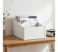 vidaXL Scatola per dischi LP Bianco 23 x 33 x 16 cm
