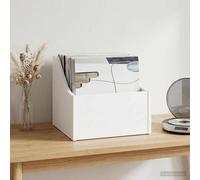 vidaXL Scatola per dischi LP Bianco 37 x 33 x 32 cm